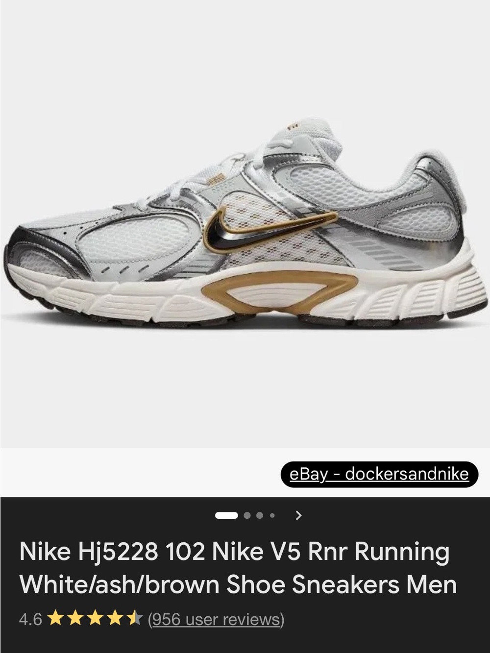 Nike V5 RNR parachute beige/metallic pewter